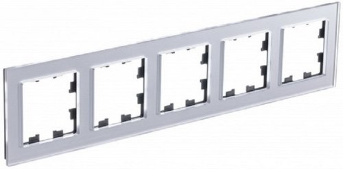 Рамка универсальная Systeme Electric AtlasDesign Nature 5-м. стекло алюминий картинка